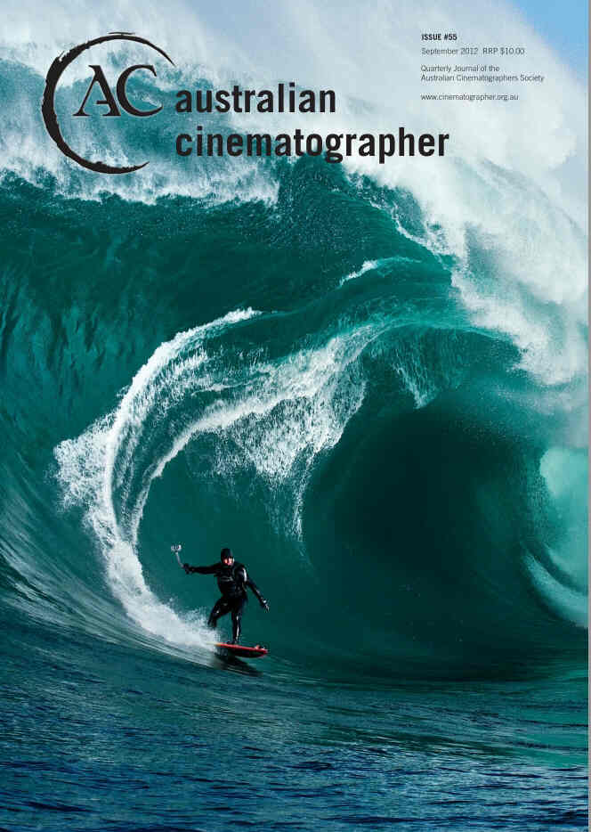AUSTRALIAN CINEMATOGRAPHER magazine side cover Issue 55 September 2012
