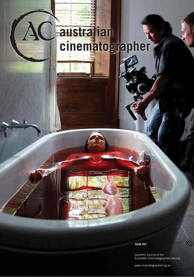 AUSTRALIAN CINEMATOGRAPHER magazine side cover Issue 57 March 2013