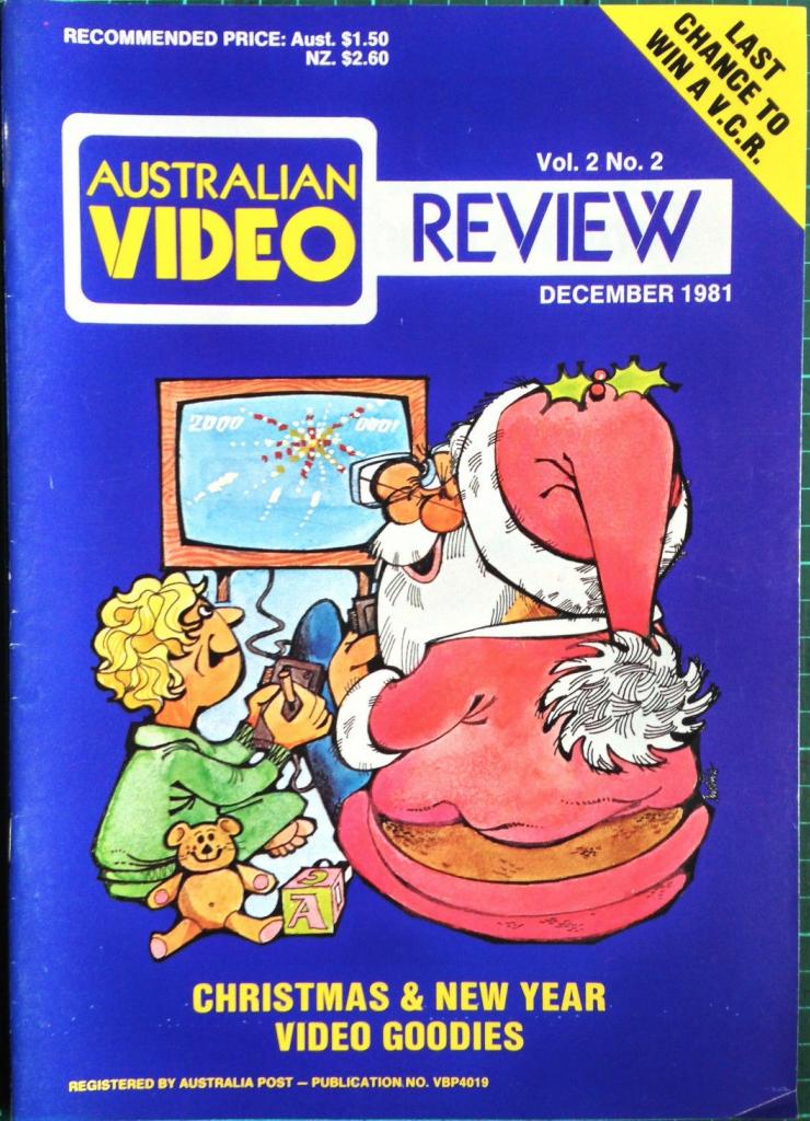 AUSTRALIAN VIDEO REVIEW magazine side cover  Vol 2 # 2 December 1981