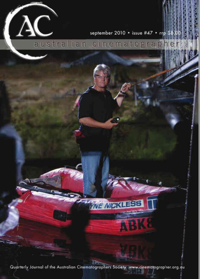 AUSTRALIAN CINEMATOGRAPHER magazine side cover Issue 47 September 2010