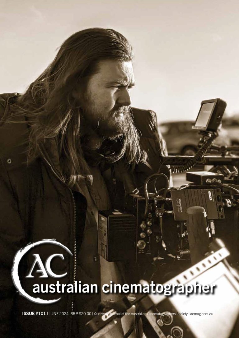 AUSTRALIAN CINEMATOGRAPHER magazine side cover Issue 101  June 2024