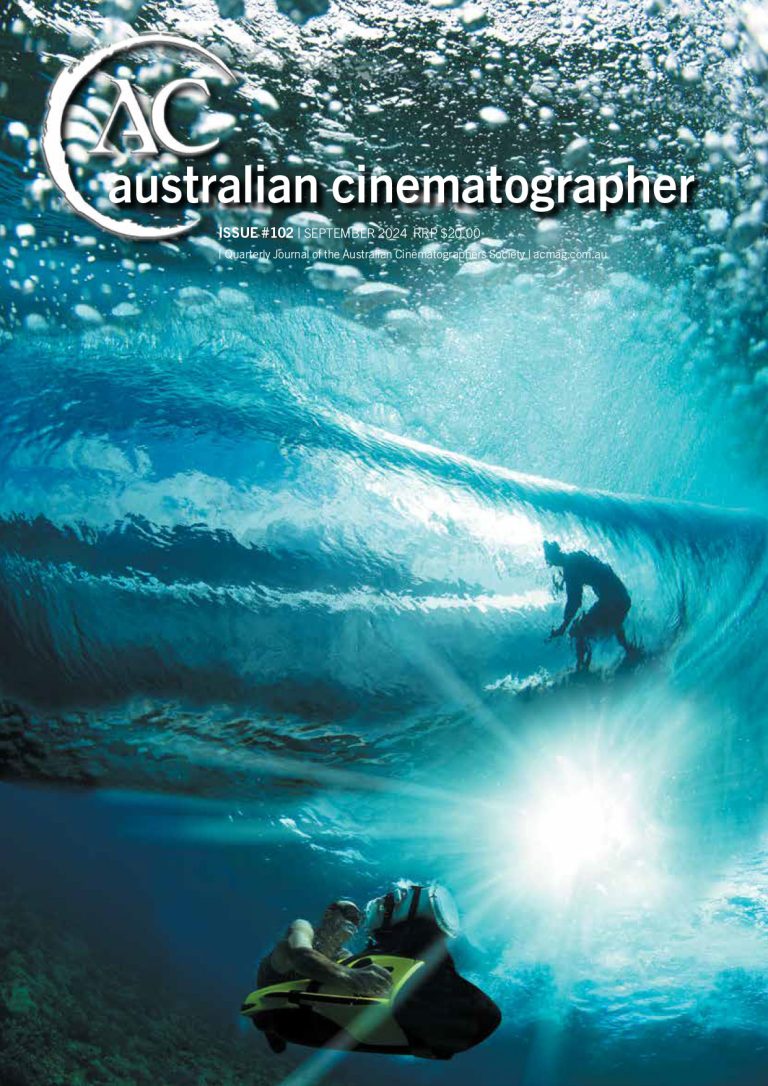 AUSTRALIAN CINEMATOGRAPHER magazine side cover Issue 102  September 2024