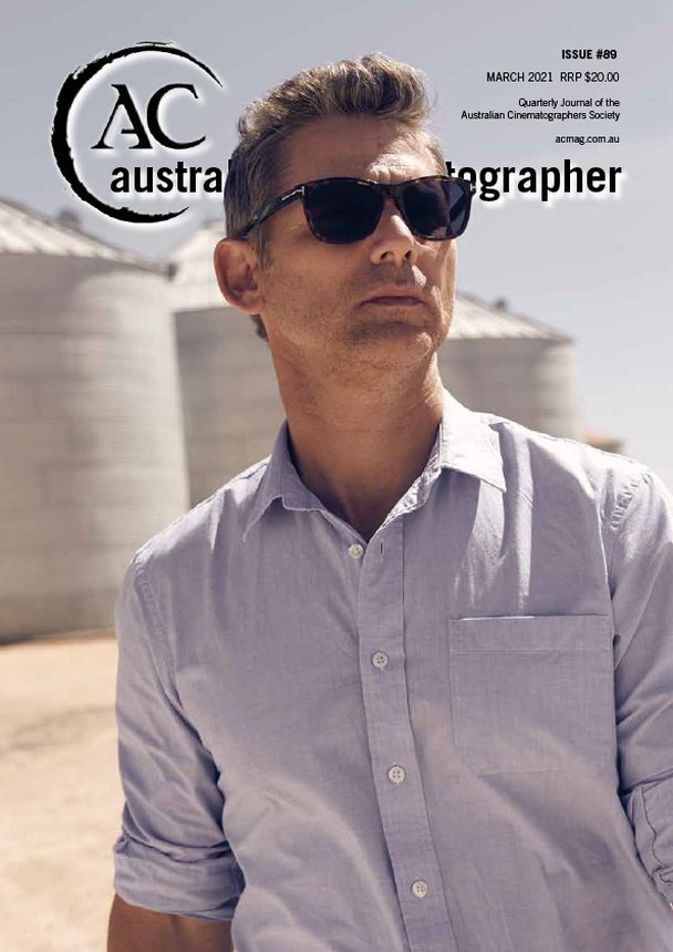 AUSTRALIAN CINEMATOGRAPHER magazine side cover Issue 89  March 2021
