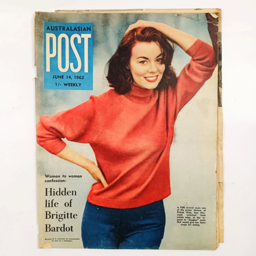 AUSTRALASIAN POST magazine side cover 14 June 1962