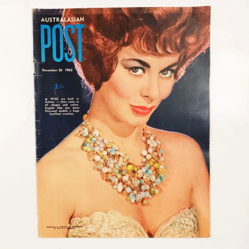 AUSTRALASIAN POST magazine side cover 20 December 1962