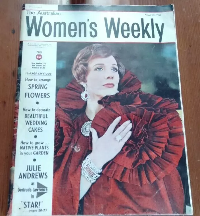 AUSTRALIAN WOMENS WEEKLY magazine side cover 21 August 1968