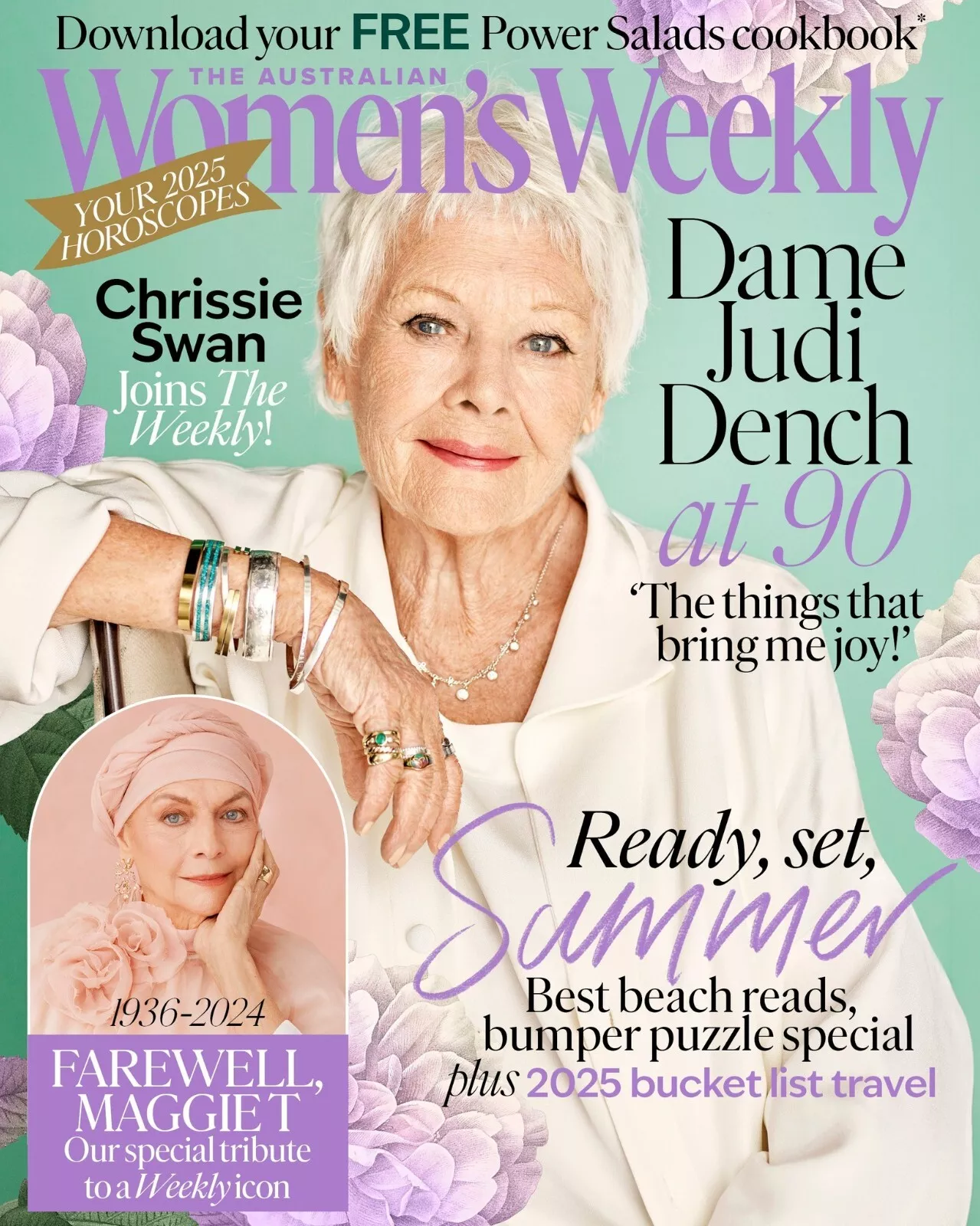 AUSTRALIAN WOMENS WEEKLY magazine side cover  January 2025