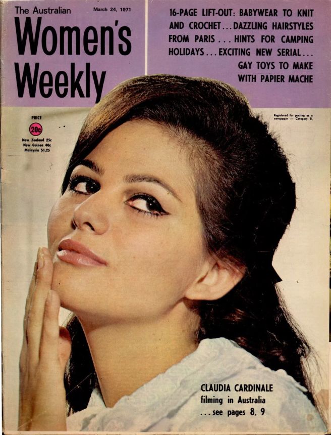 AUSTRALIAN WOMENS WEEKLY magazine side cover 24 March 1971