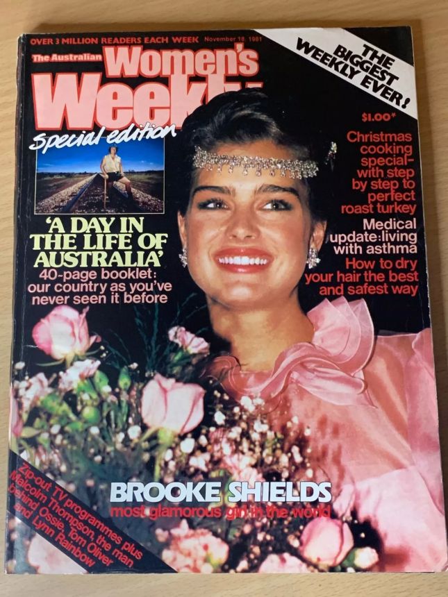 AUSTRALIAN WOMENS WEEKLY magazine side cover 18 November 1981