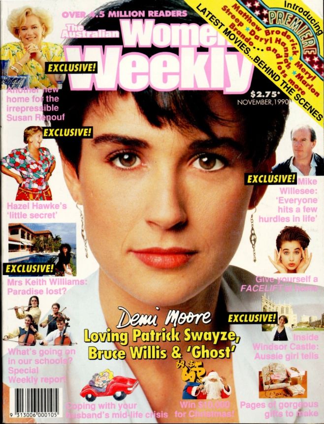 AUSTRALIAN WOMENS WEEKLY magazine side cover  November 1990