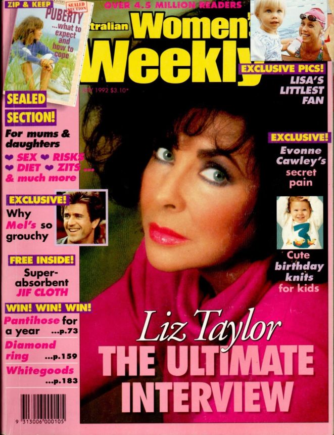 AUSTRALIAN WOMENS WEEKLY magazine side cover  July 1992