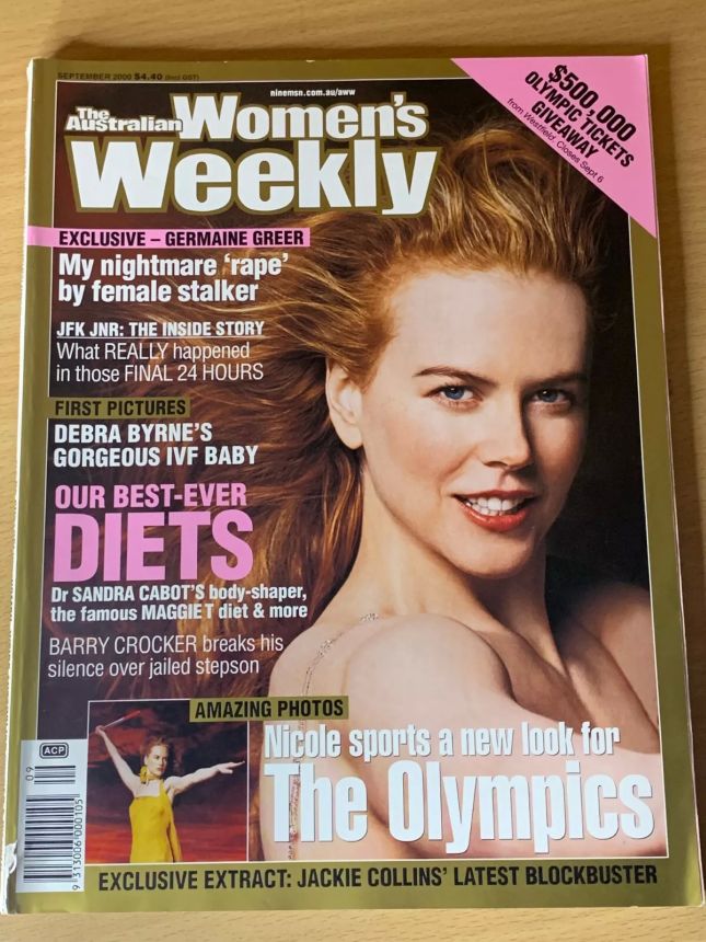 AUSTRALIAN WOMENS WEEKLY magazine side cover  September 2000