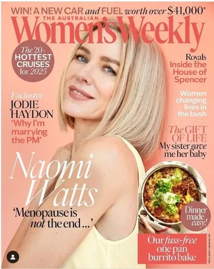 AUSTRALIAN WOMENS WEEKLY magazine side cover  March 2025