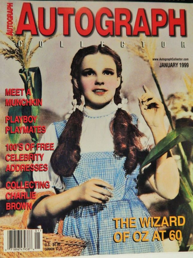 AUTOGRAPH COLLECTOR magazine side cover  January 1999