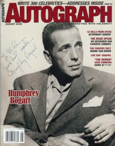 AUTOGRAPH COLLECTOR magazine side cover  August 2008