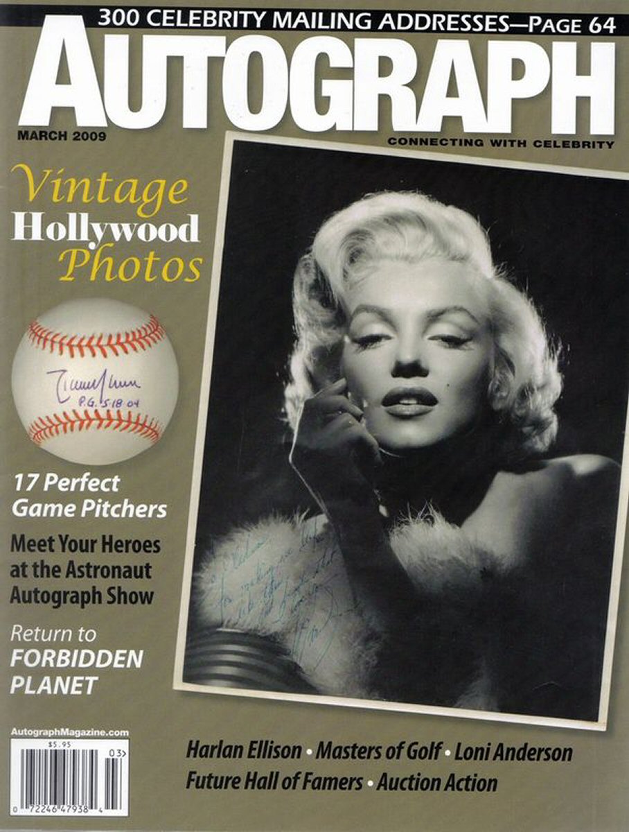 AUTOGRAPH COLLECTOR magazine side cover  March 2009