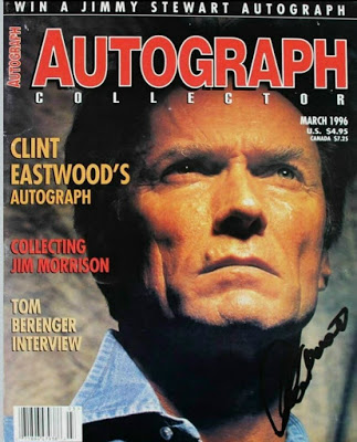 AUTOGRAPH COLLECTOR magazine side cover  March 1996