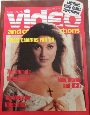 AUSTRALIAN VIDEO AND COMMUNICATIONS magazine side cover  February 1983