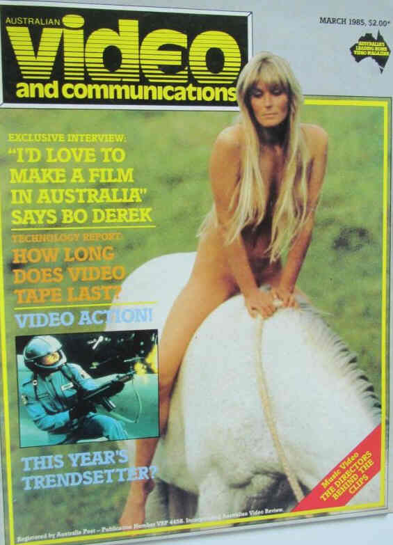 AUSTRALIAN VIDEO AND COMMUNICATIONS magazine side cover Issue 40  March 1985