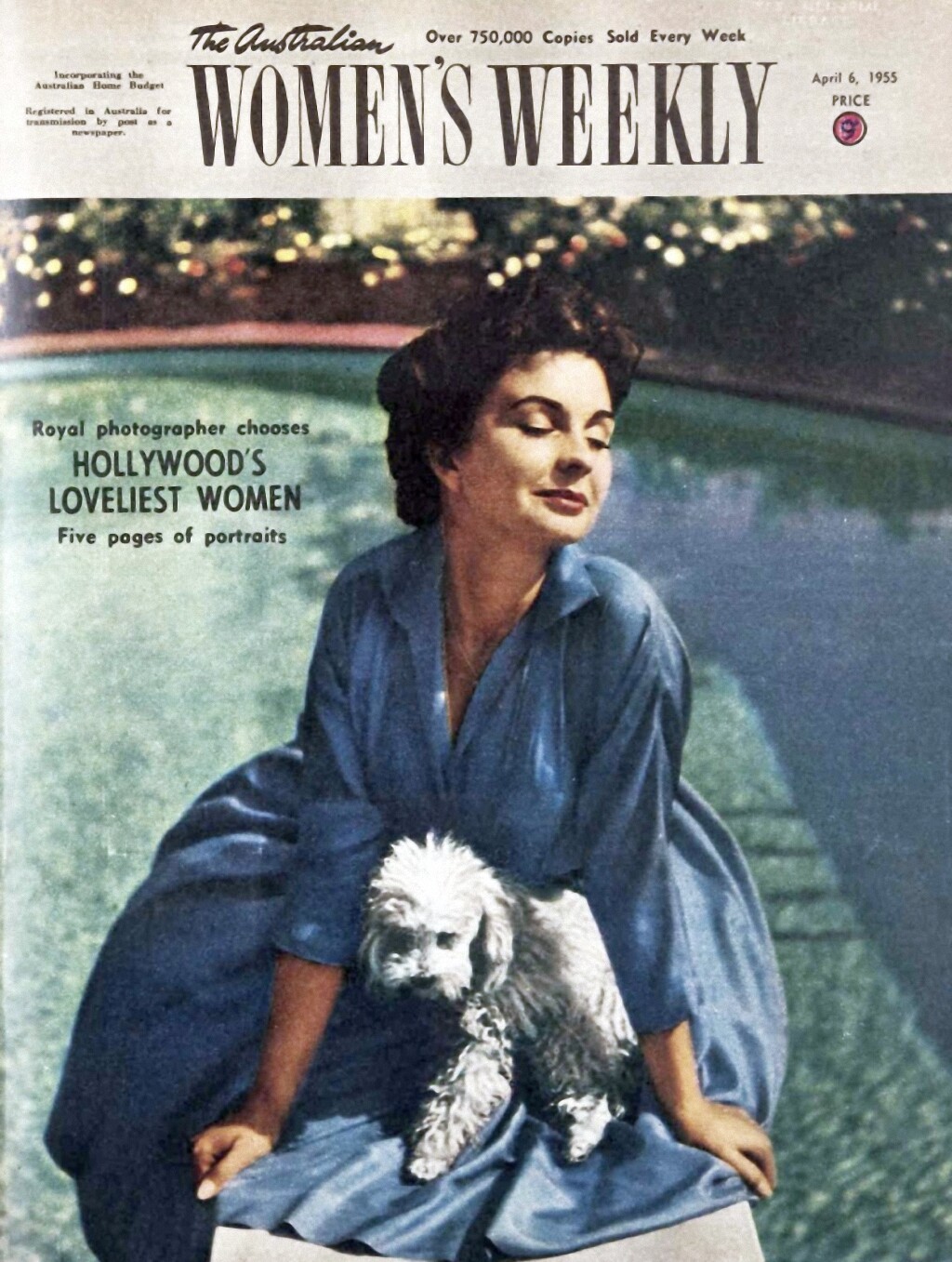 AUSTRALIAN WOMENS WEEKLY magazine side cover 6 April 1955