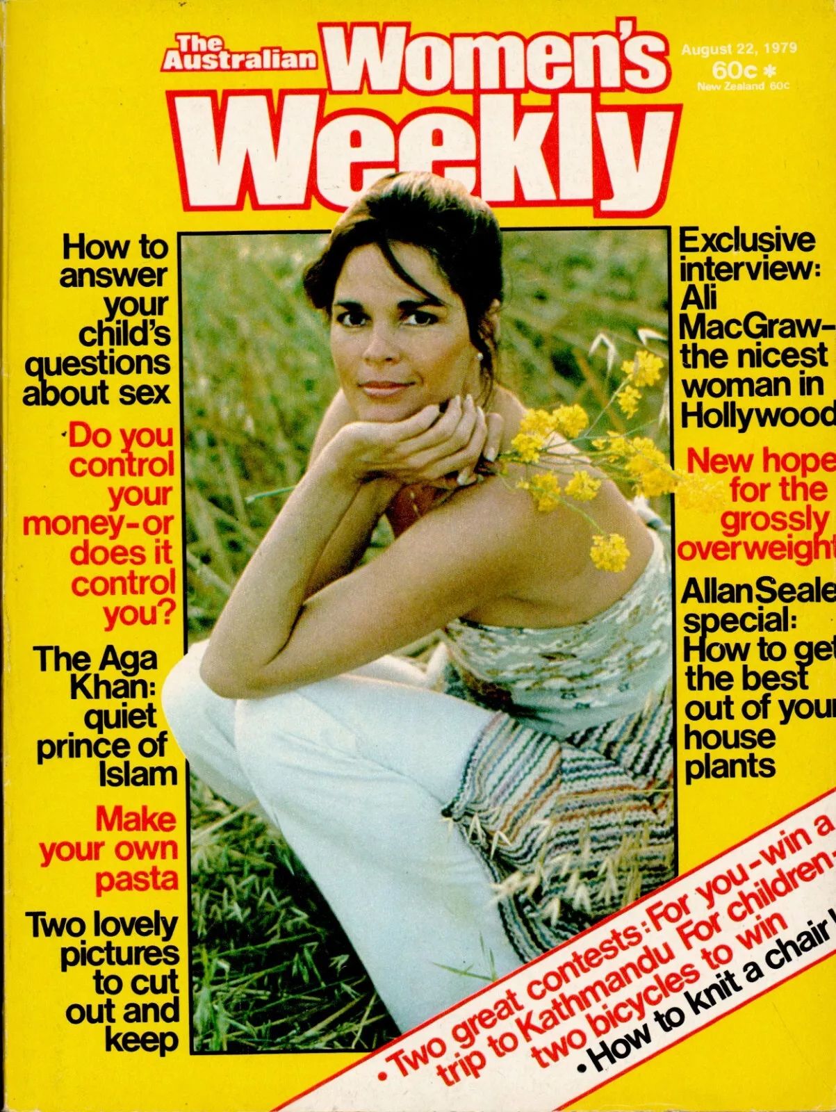 AUSTRALIAN WOMENS WEEKLY magazine side cover 22 August 1979