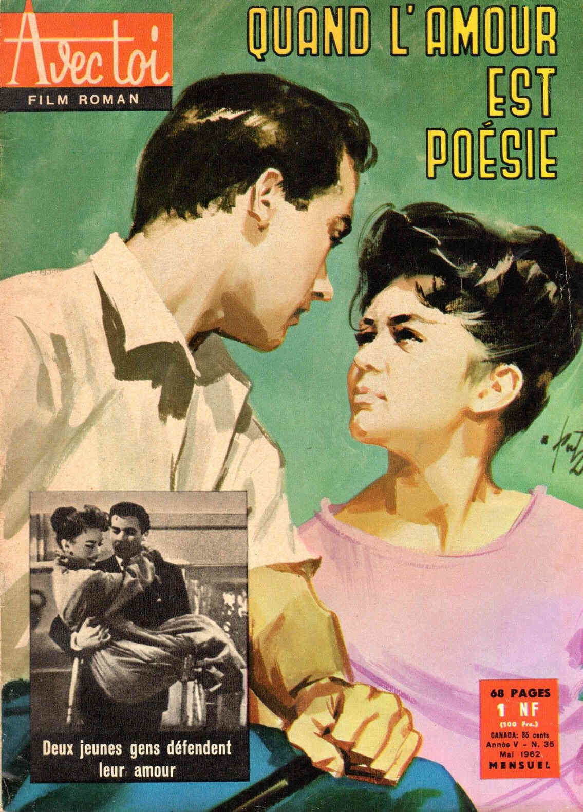 AVEC TOI magazine side cover Issue 35 May 1962