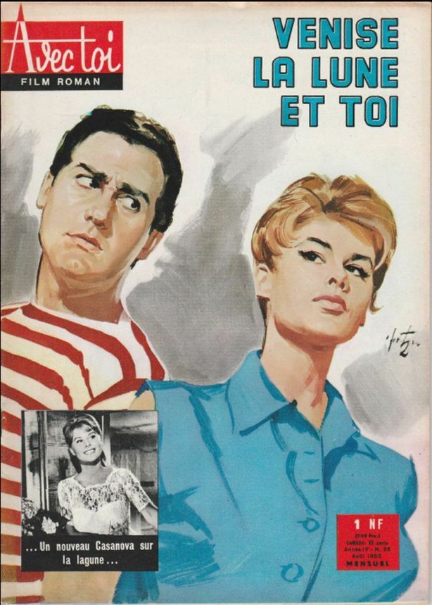 AVEC TOI magazine side cover Issue 38  August 1962