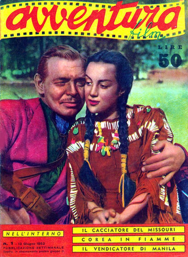 AVVENTURA FILM magazine side cover Issue 1 13 June 1953
