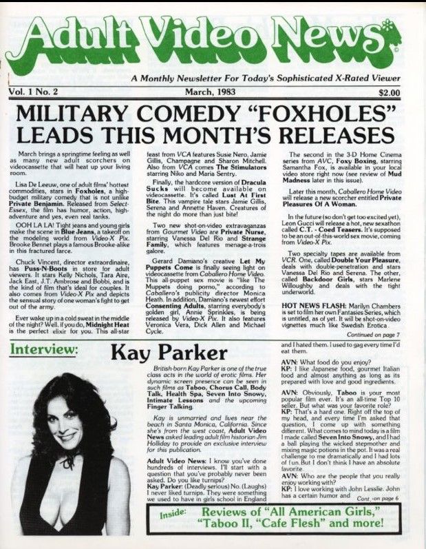 AVN magazine side cover  Vol 1 No  2  March 1983