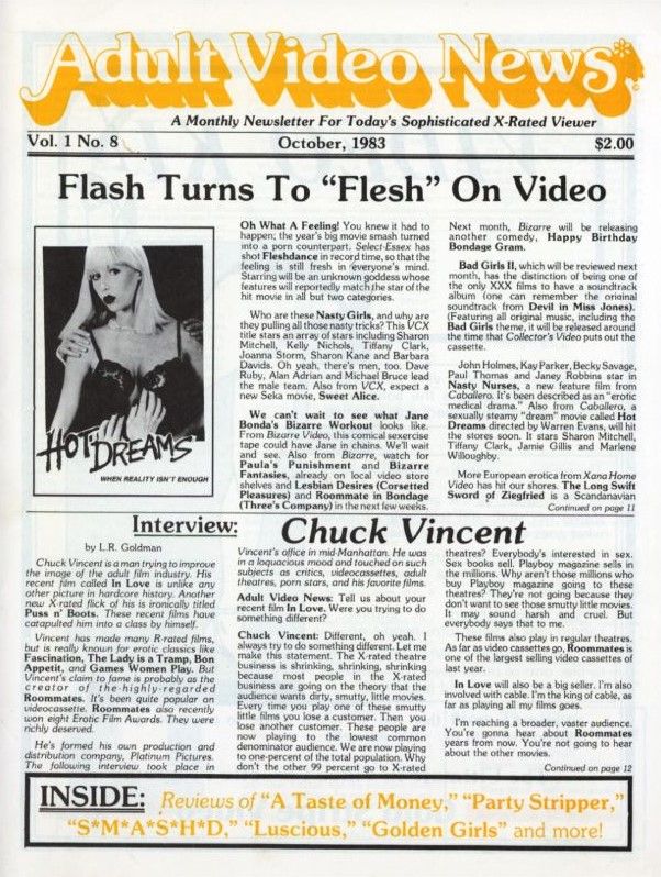 AVN magazine side cover  Vol 1 No  8  October 1983