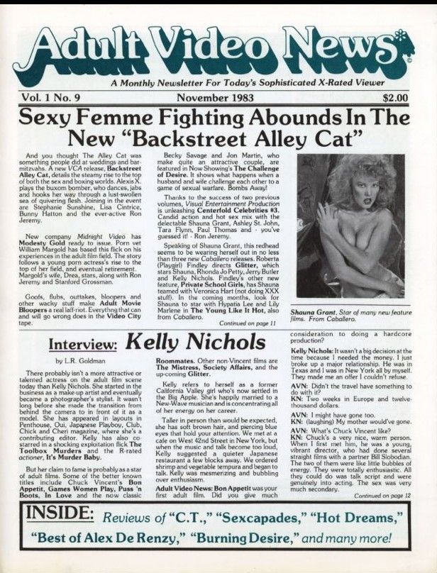 AVN magazine side cover  Vol 1 No  9  November 1983