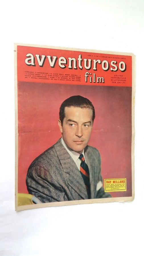 AVVENTUROSO FILM magazine side cover Issue 116 6 January 1952