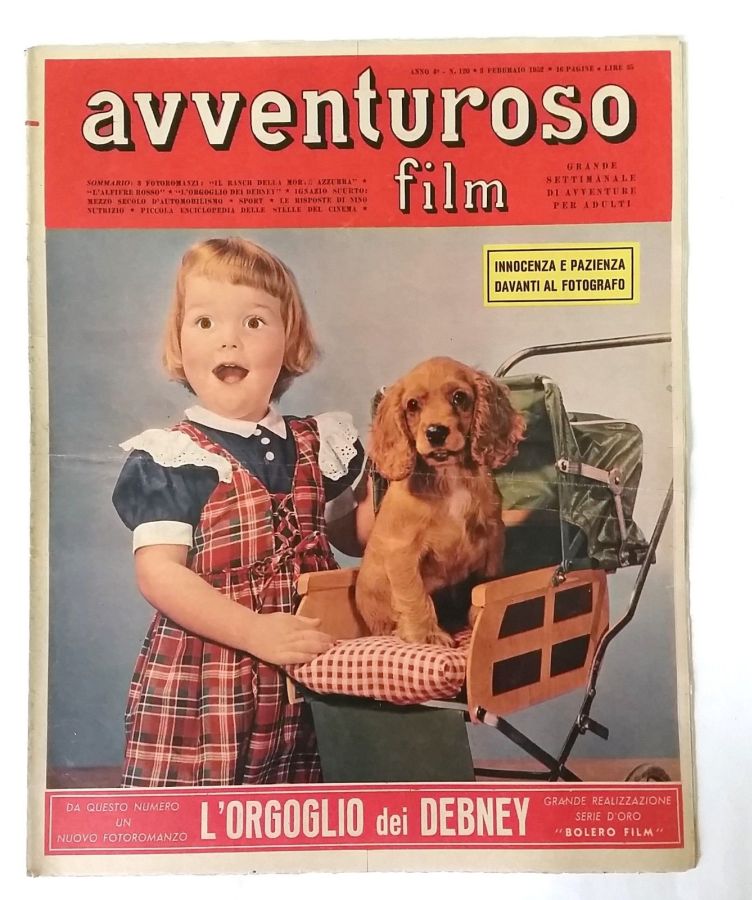 AVVENTUROSO FILM magazine side cover Issue 120 3 February 1952