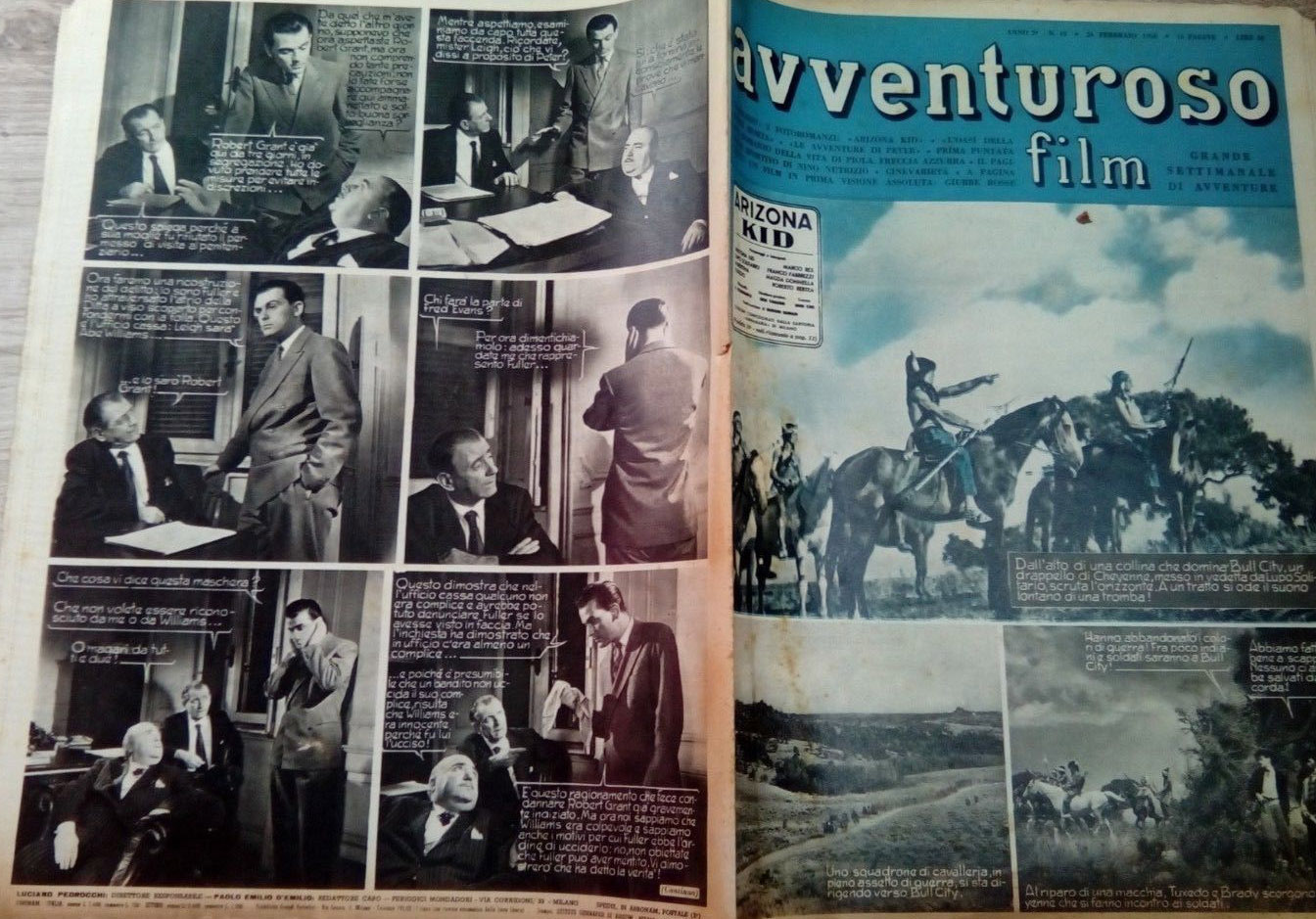 AVVENTUROSO FILM magazine side cover Issue 19 26 February 1950