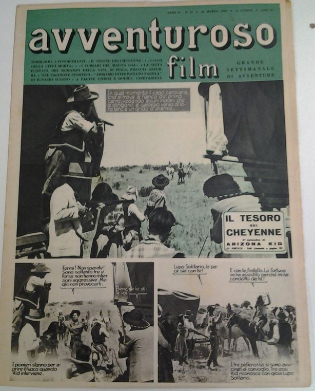 AVVENTUROSO FILM magazine side cover Issue 23 26 March 1950
