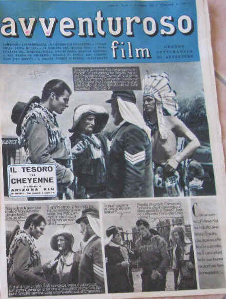 AVVENTUROSO FILM magazine side cover Issue 26 16 April 1950
