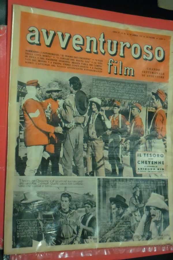 AVVENTUROSO FILM magazine side cover Issue 28 30 April 1950