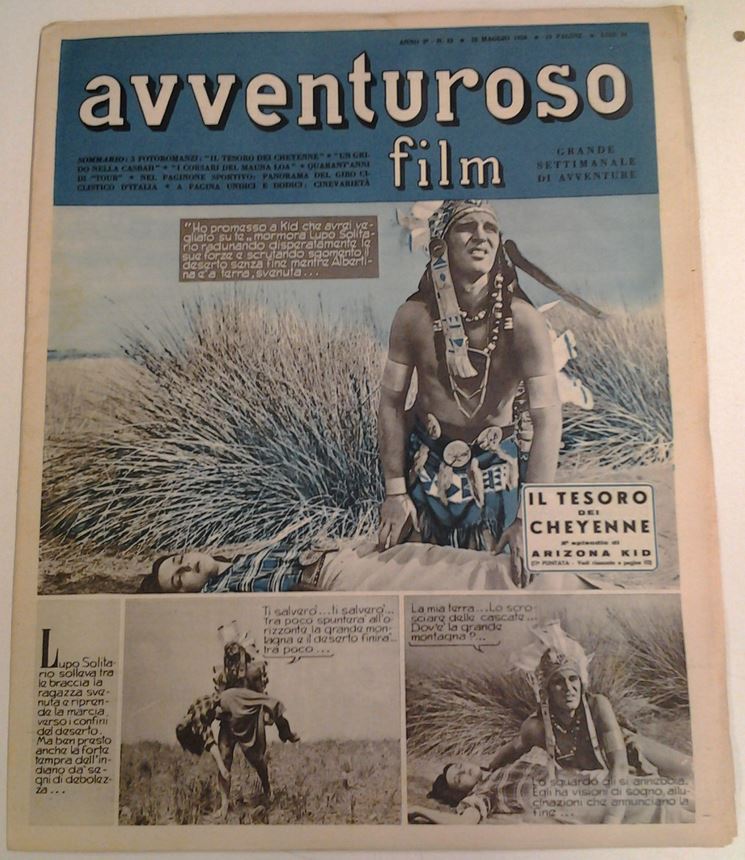 AVVENTUROSO FILM magazine side cover Issue 32 28 May 1950