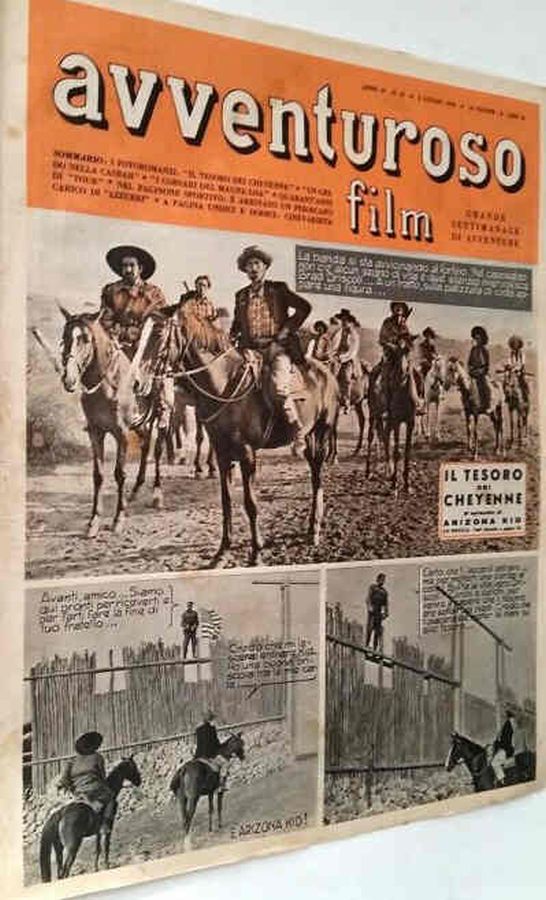 AVVENTUROSO FILM magazine side cover Issue 37 2 July 1950