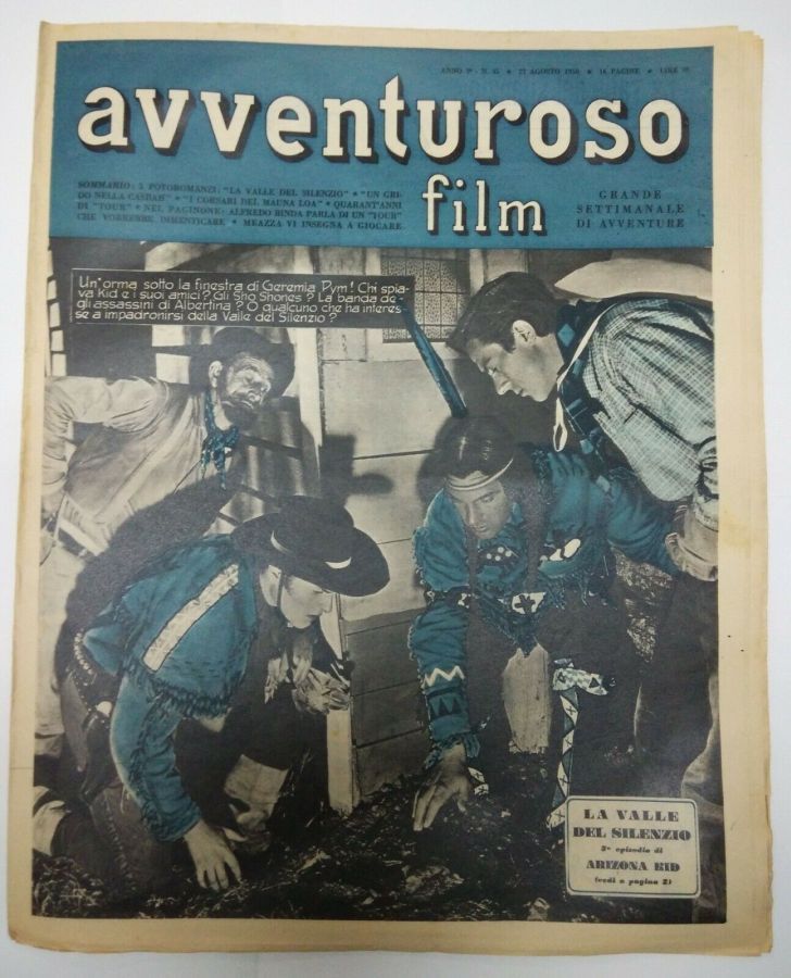 AVVENTUROSO FILM magazine side cover Issue 45 27 August 1950