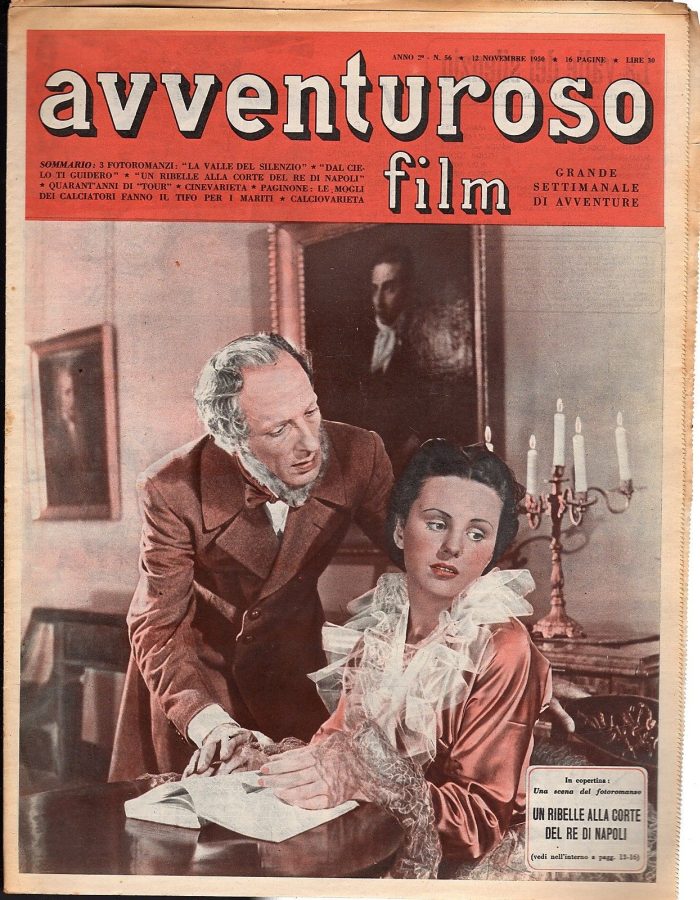 AVVENTUROSO FILM magazine side cover Issue 56 12 November 1950
