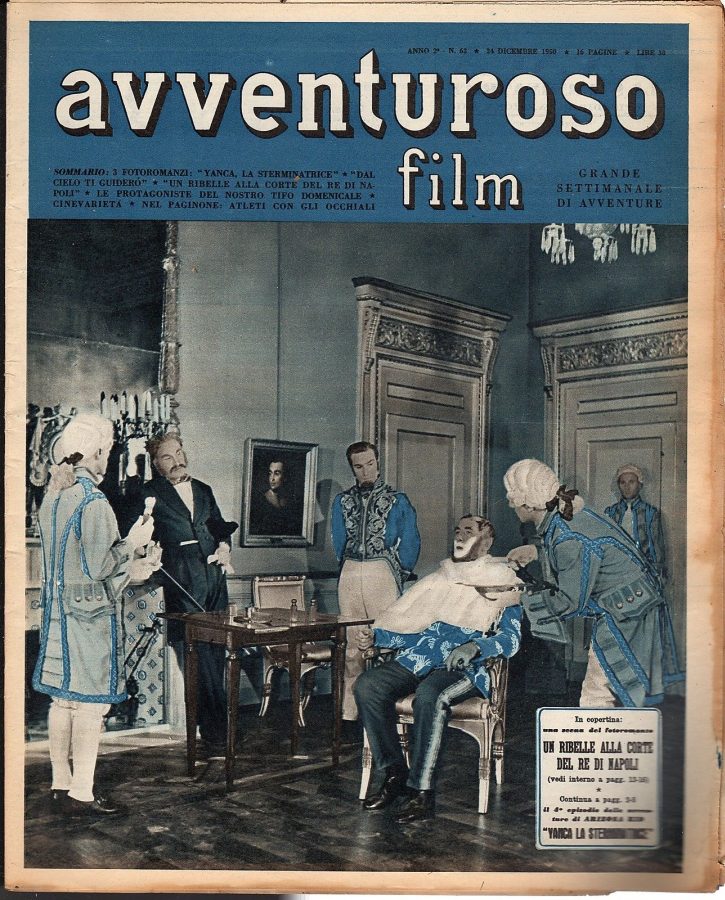 AVVENTUROSO FILM magazine side cover Issue 62 24 December 1950