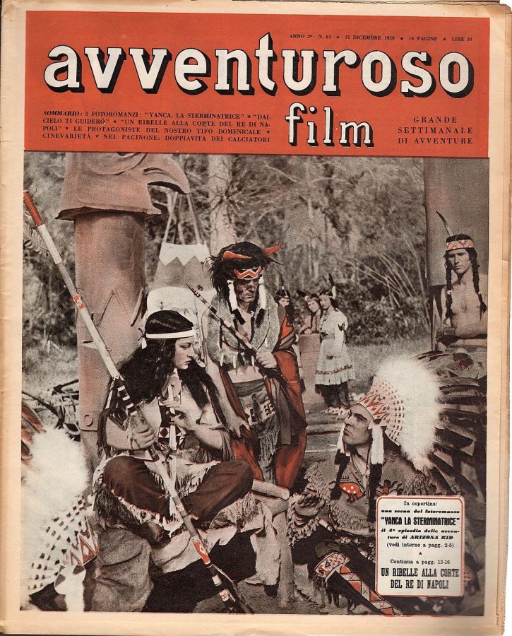 AVVENTUROSO FILM magazine side cover Issue 63 31 December 1950