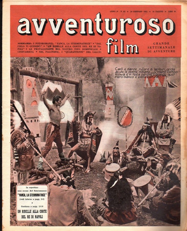 AVVENTUROSO FILM magazine side cover Issue 65 14 January 1951
