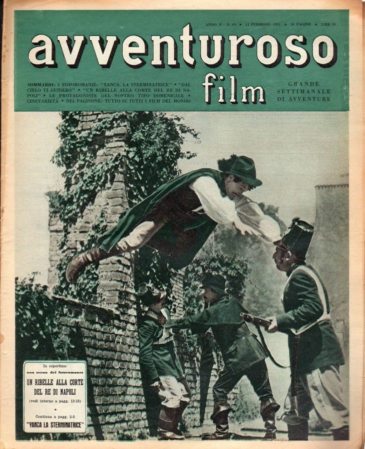 AVVENTUROSO FILM magazine side cover Issue 69 11 February 1951