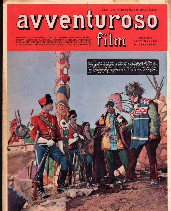 AVVENTUROSO FILM magazine side cover Issue 81 6 May 1951