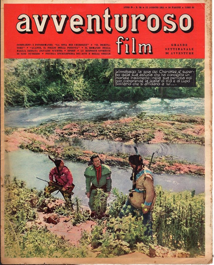 AVVENTUROSO FILM magazine side cover Issue 95 12 August 1951