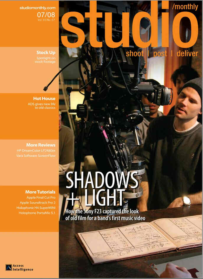 STUDIO MONTHLY/AV VIDEO AND MULTIMEDIA PRODUCER magazine side cover  Vol 30 #7 July 2008