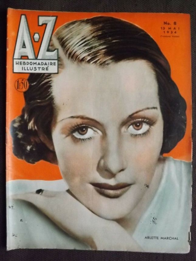 A-Z magazine side cover Issue 8 13 May 1934