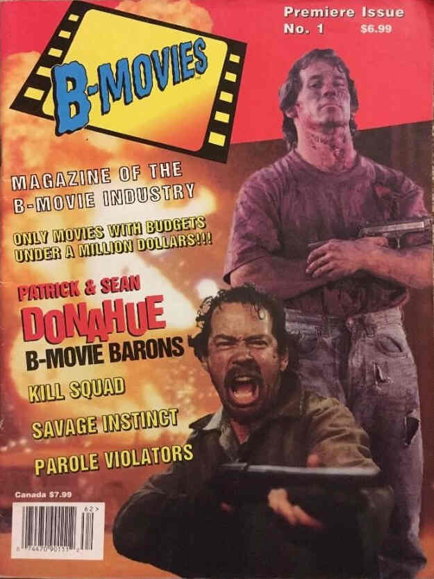 B-MOVIES magazine side cover Issue 1  1996